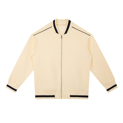 Contrast Piping Zip Bomber Jacket D o n e s t a t e