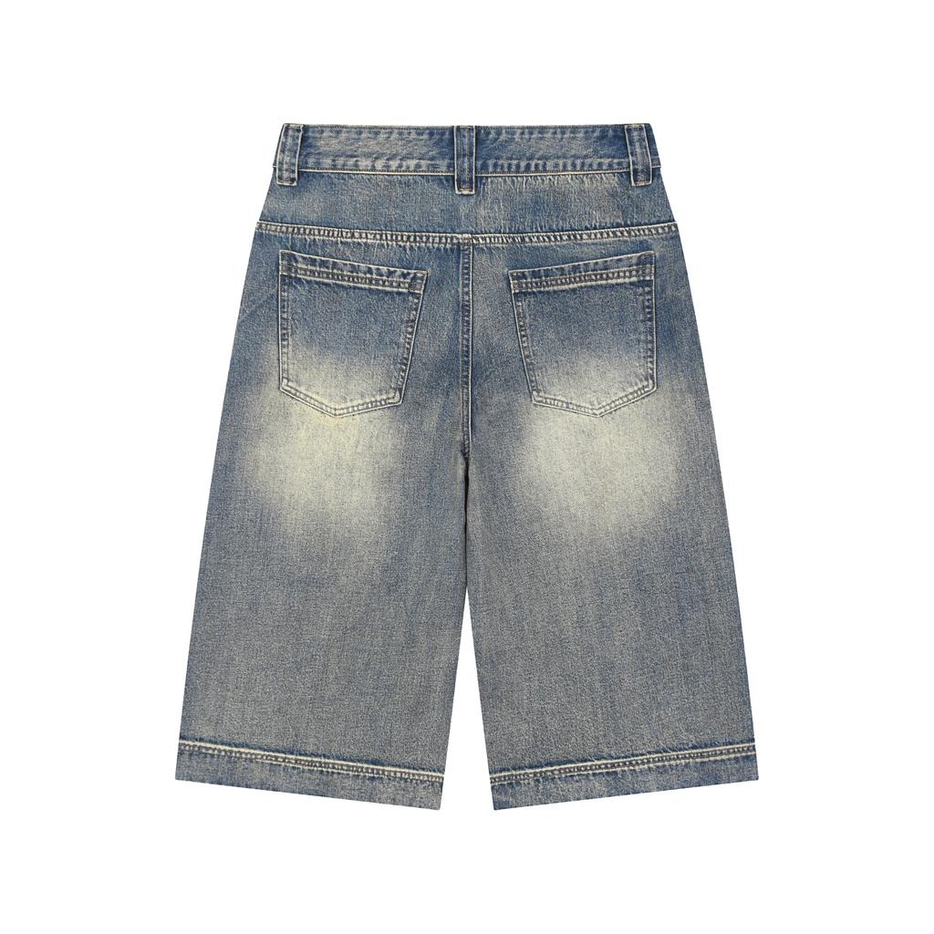 Vintage Wash Baggy Denim Shorts ODMPOD