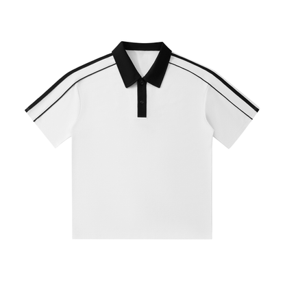 Contrast Collar Short-Sleeve Polo Shirt ODMPOD