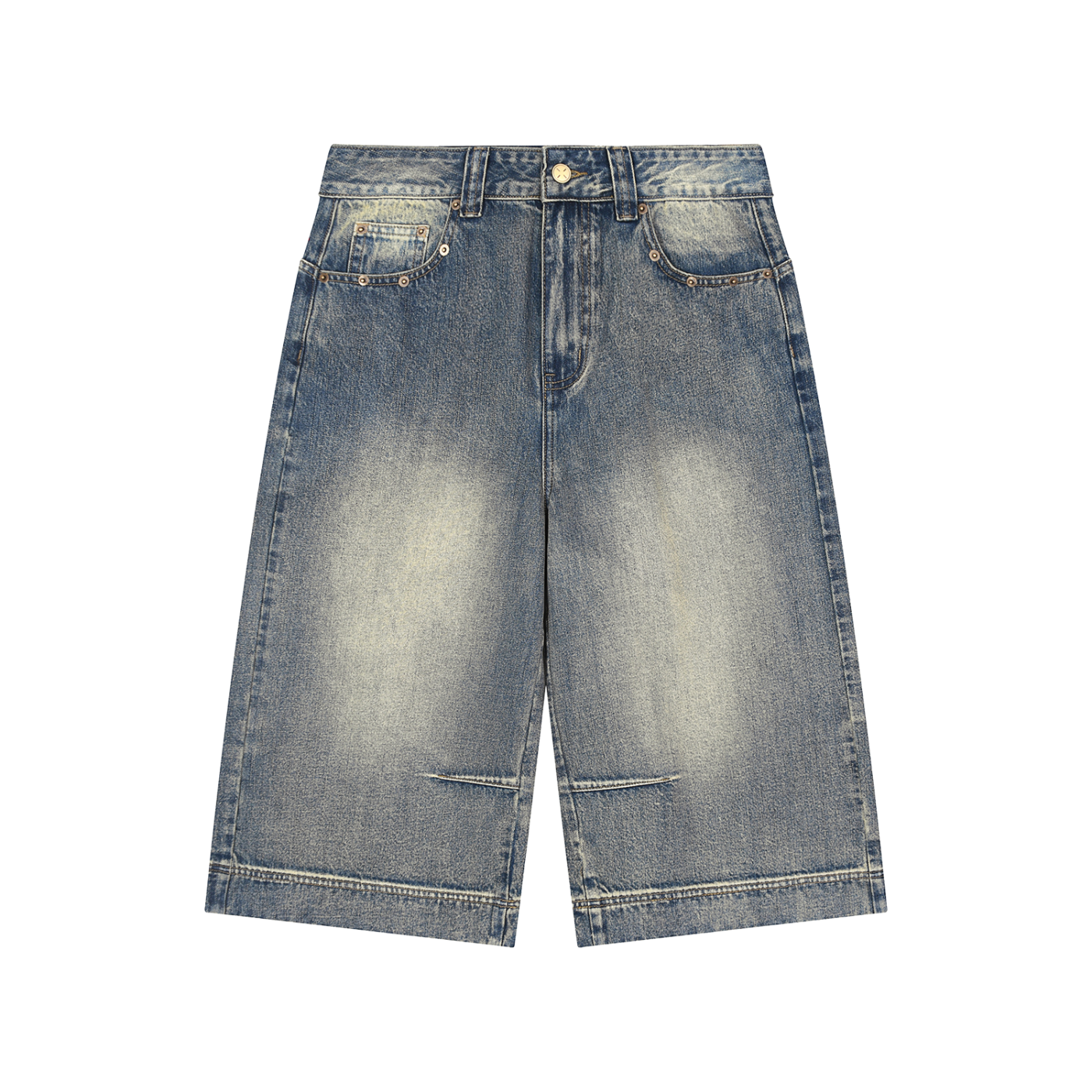 Vintage Wash Baggy Denim Shorts ODMPOD