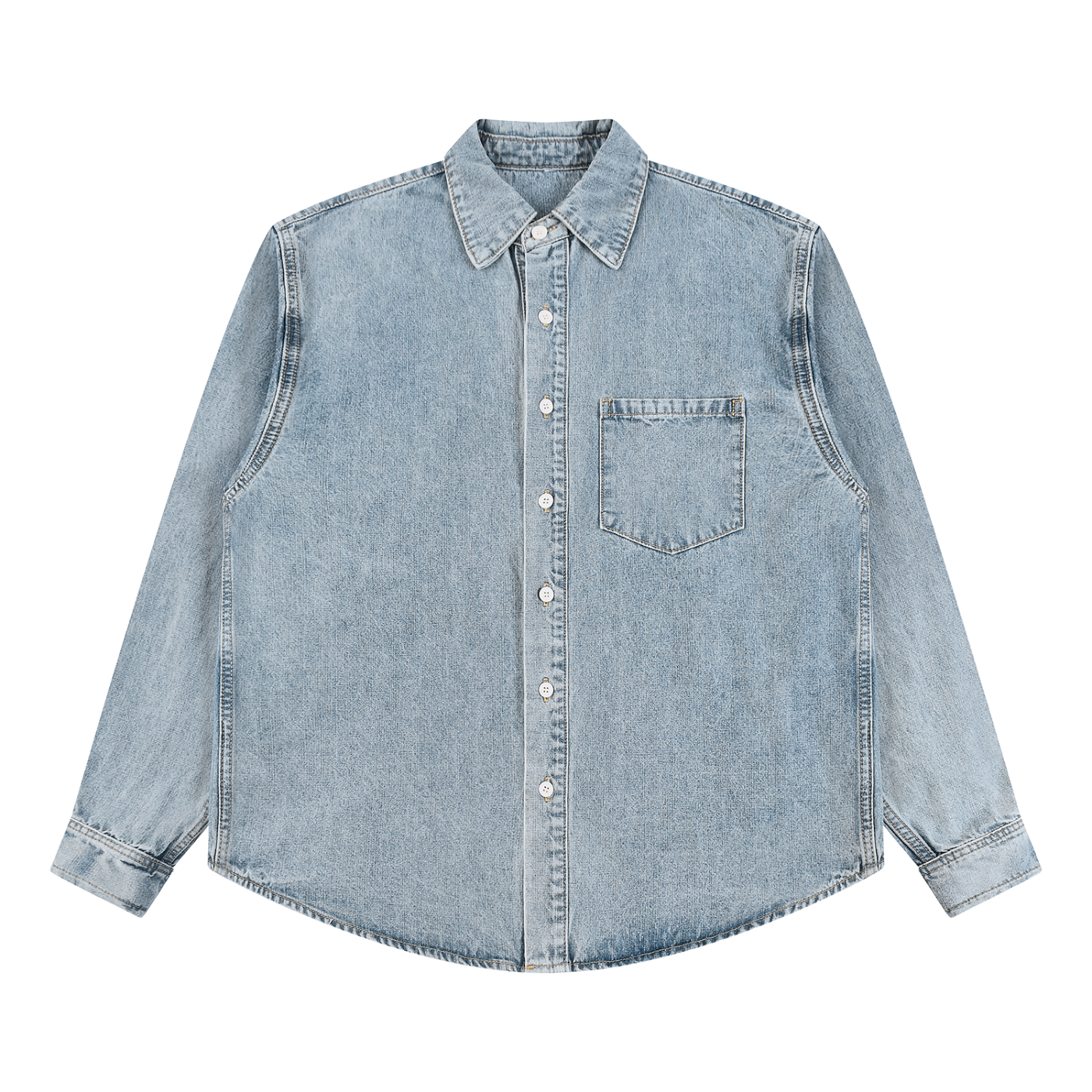 Unisex Vintage Wash Denim Shirt