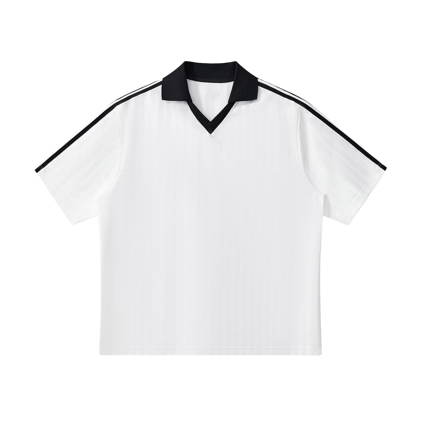Contrast Collar Striped Soccer Jersey D o n e s t a t e