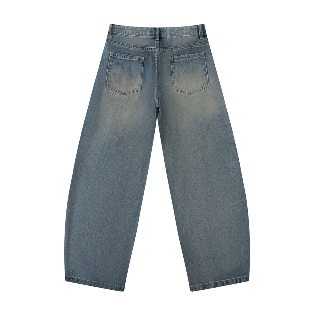 Men's Distressed Barrel Leg Jeans - D o n e s t a t e