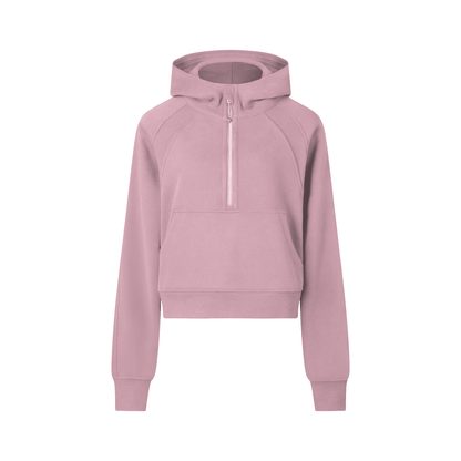 Cropped Half-Zip Hoodie D o n e s t a t e