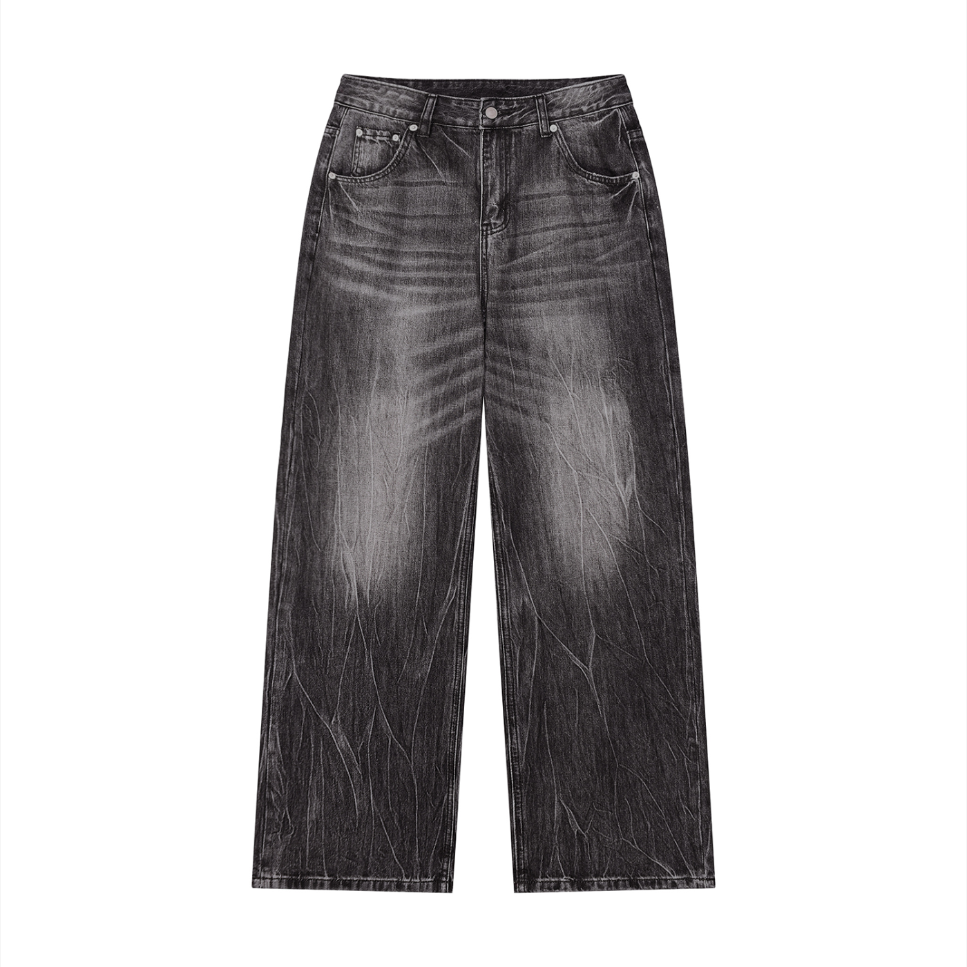 Men’s Vintage Wash Wide Leg Jeans ODMPOD