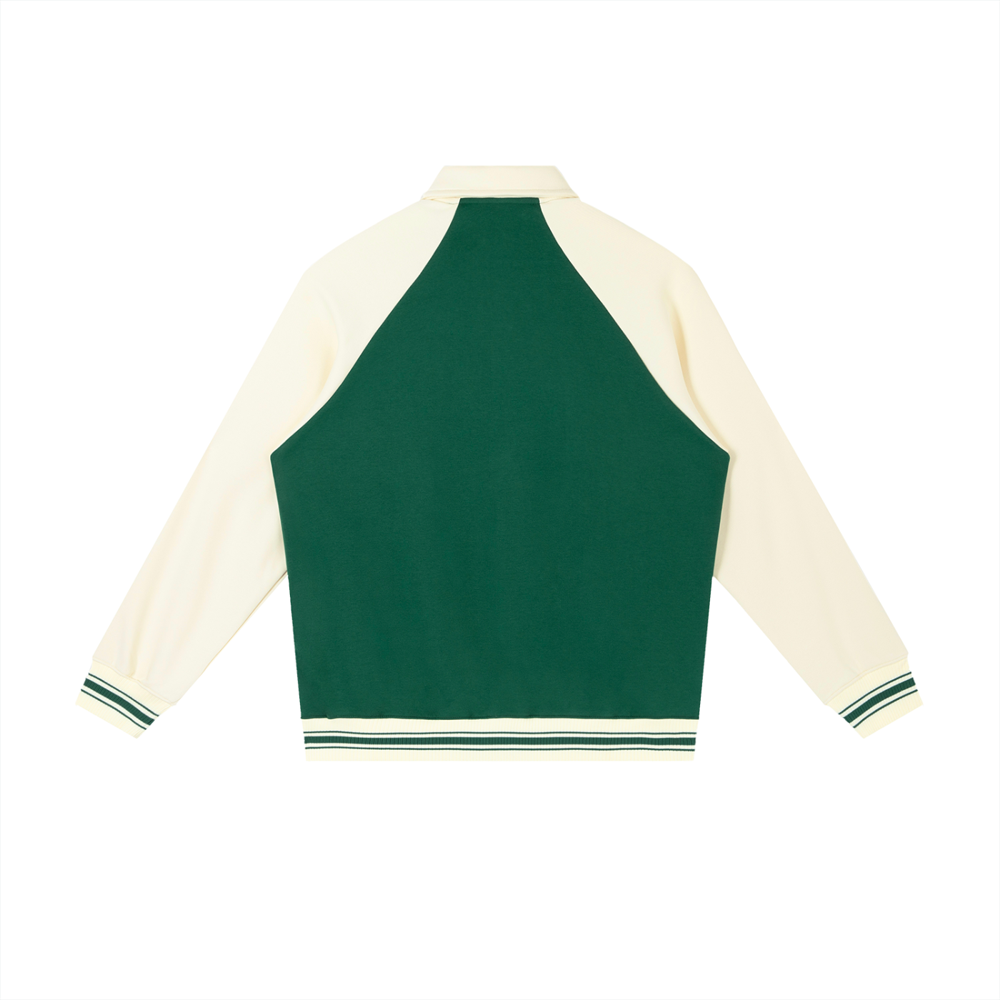 Contrast Raglan Sleeve Baseball Jacket D o n e s t a t e