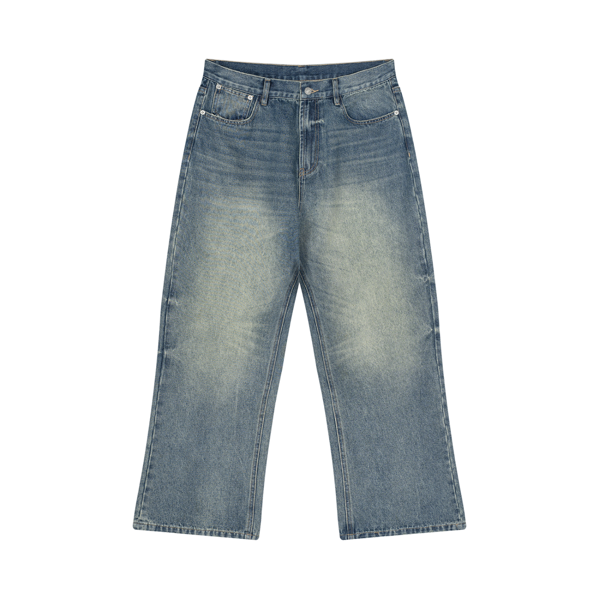 Men’s Vintage Wash Wide Leg Jeans ODMPOD