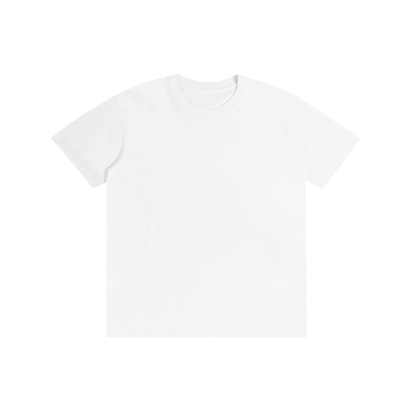 Plain white t-shirt on a white background