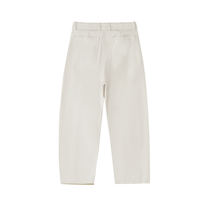 Belted Barrel-leg Chino Pants D o n e s t a t e