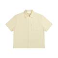 Beige short-sleeve shirt on a white background