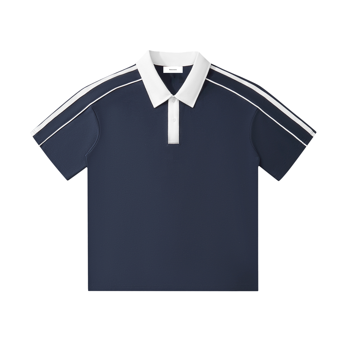 Contrast Collar Short-Sleeve Polo Shirt ODMPOD