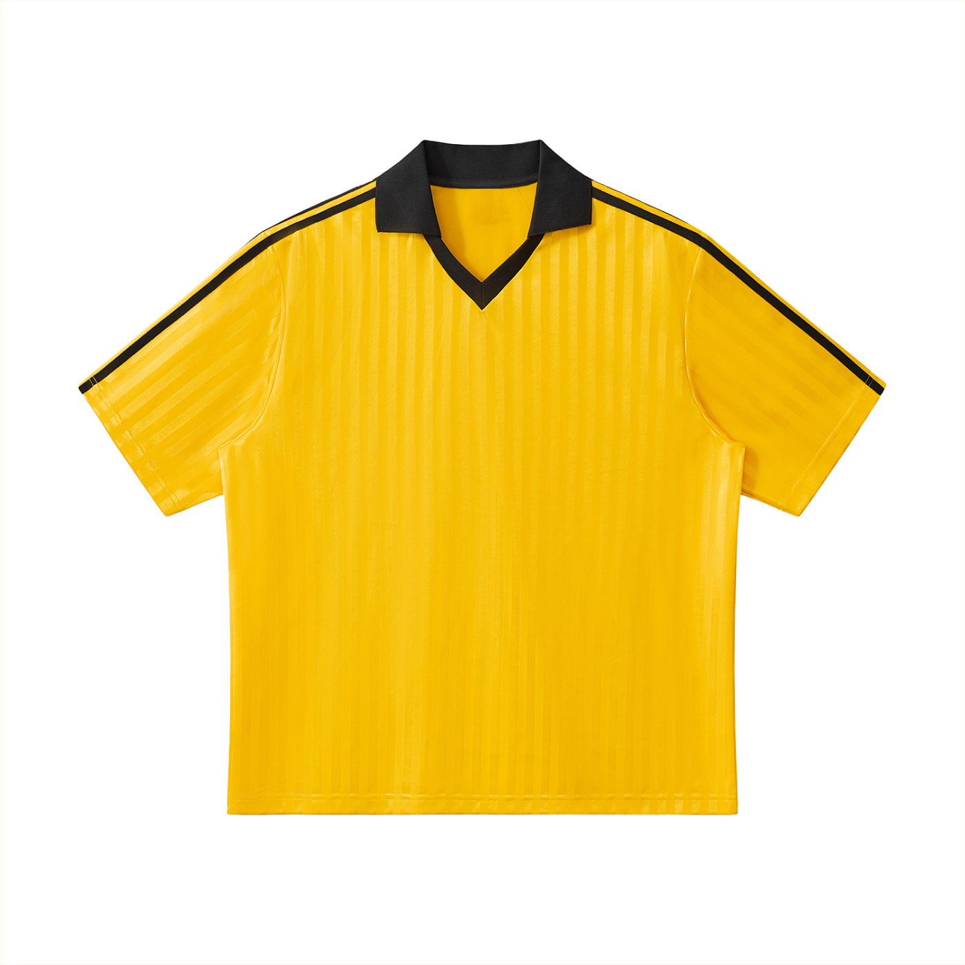 Contrast Collar Striped Soccer Jersey D o n e s t a t e