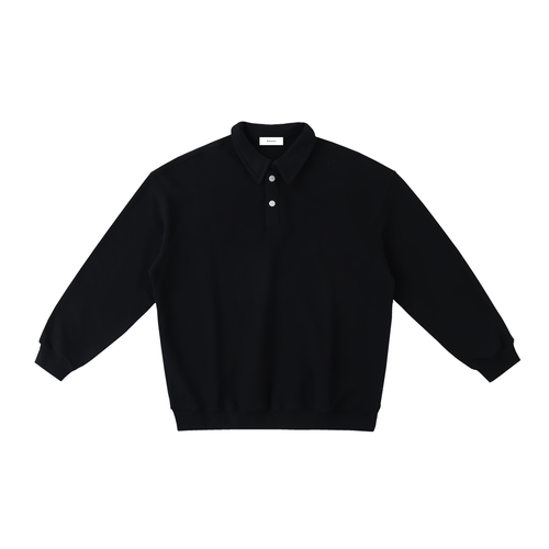 Black long-sleeve shirt on a white background