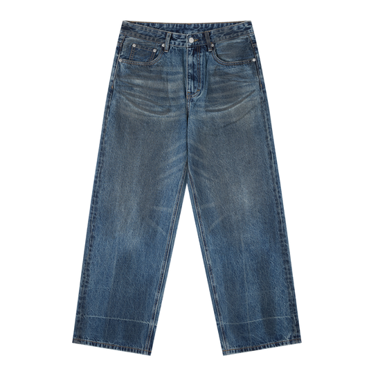 Vintage Wash Baggy Denim Jeans ODMPOD