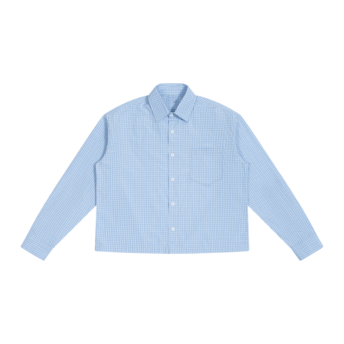 Unisex Boxy Plaid Long Sleeve Shirt ODMPOD