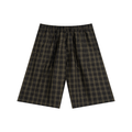 Unisex Plaid Wide Leg Shorts ODMPOD