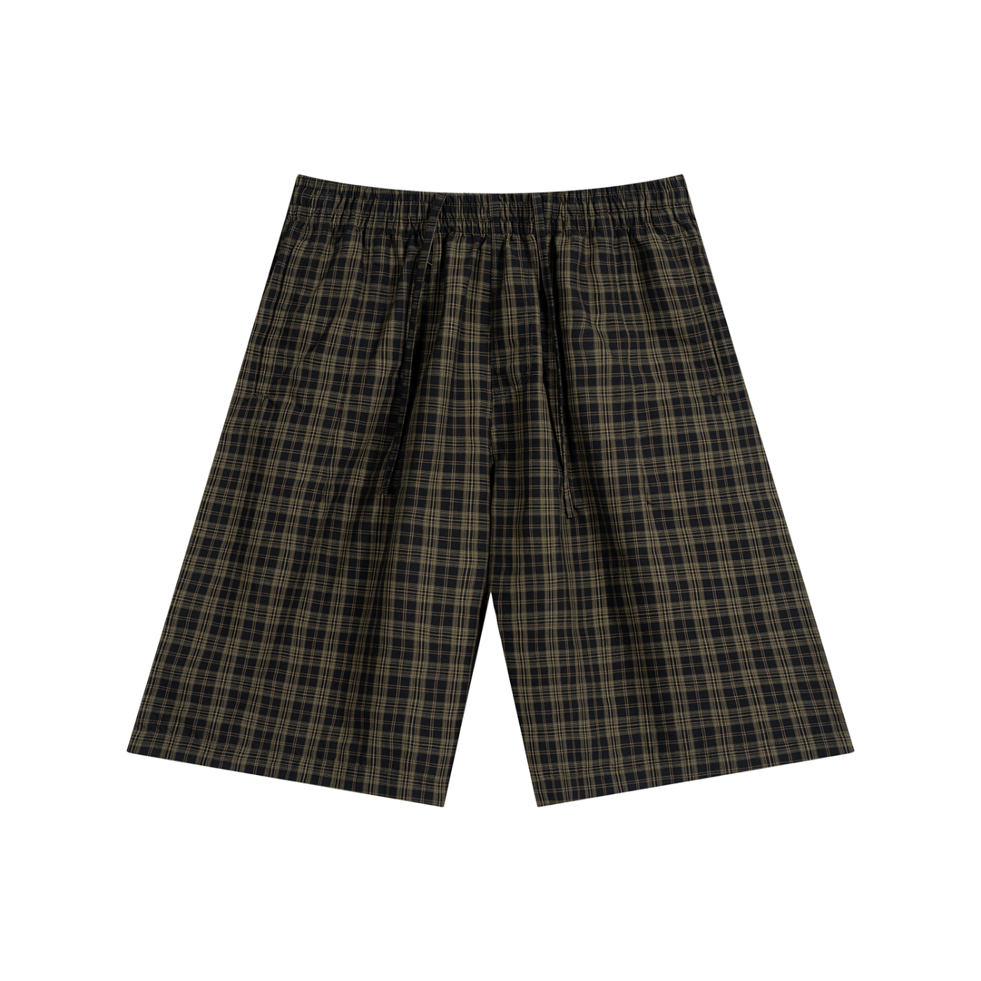 Unisex Plaid Wide Leg Shorts ODMPOD
