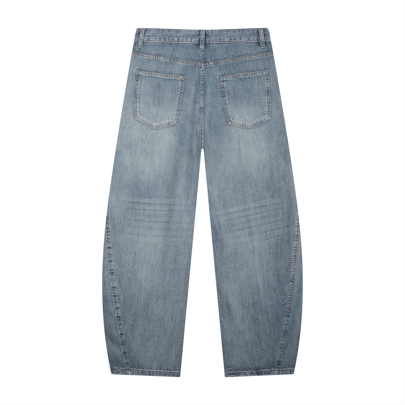 Men's Vintage Wash Barrel Leg Jeans ODMPOD