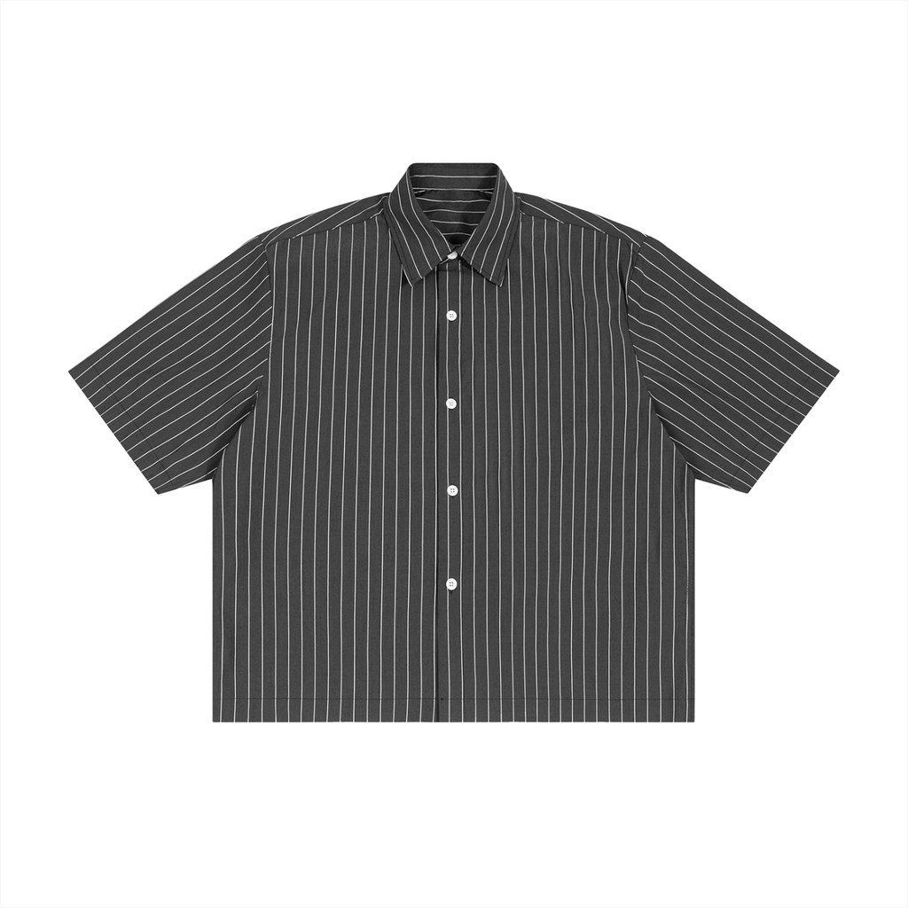 Black and white striped shirt on a white background
