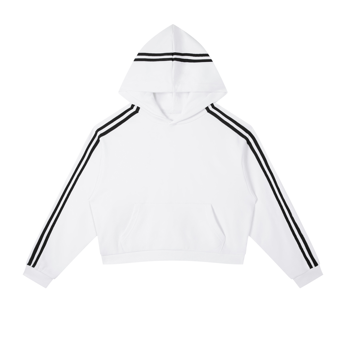 Contrast Side Stripe Cropped Hoodie ODMPOD