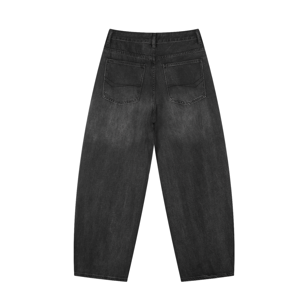Men's Sunfade Vintage Wash Barrel Leg Jeans ODMPOD