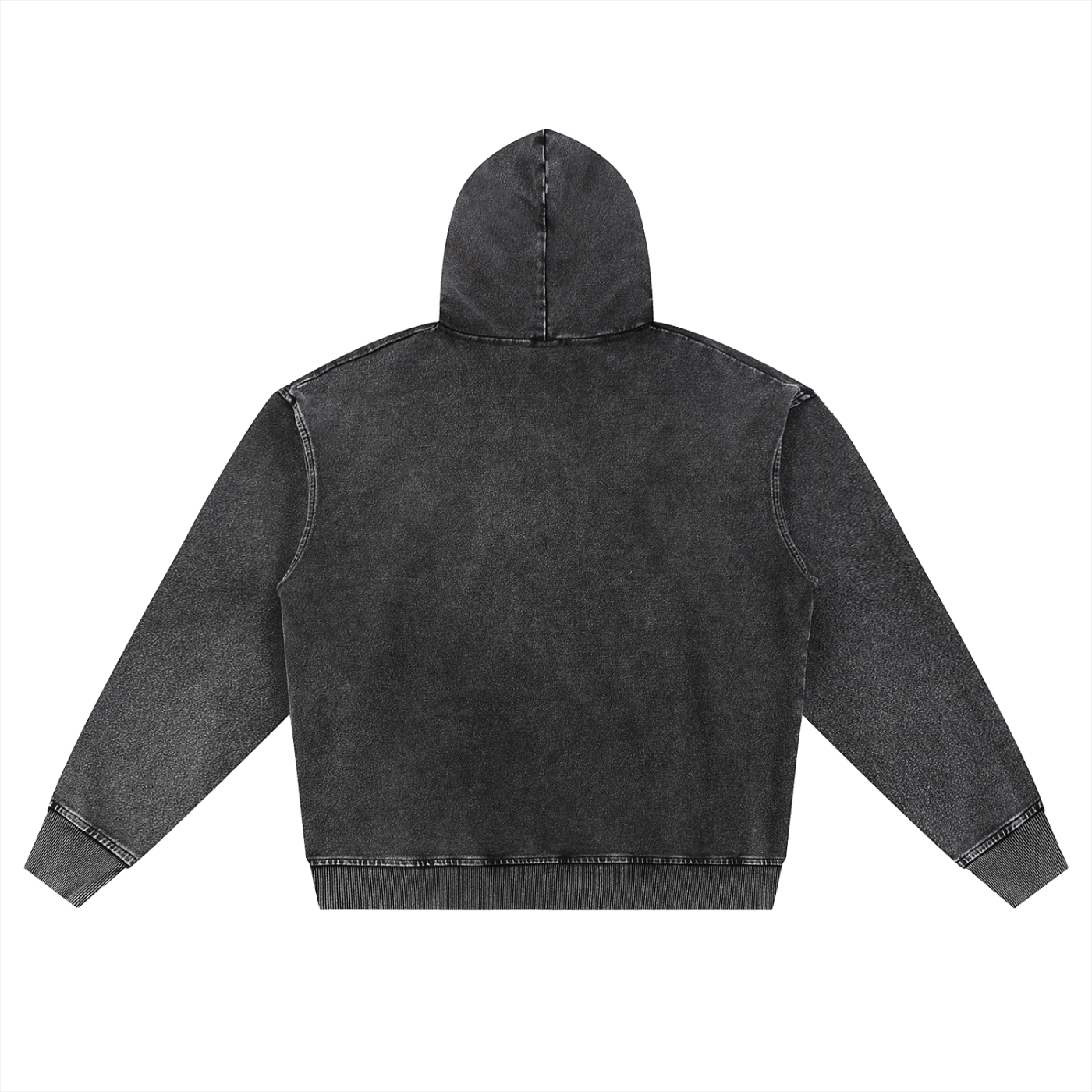 Snow Wash Oversized Zip-Up Hoodie D o n e s t a t e