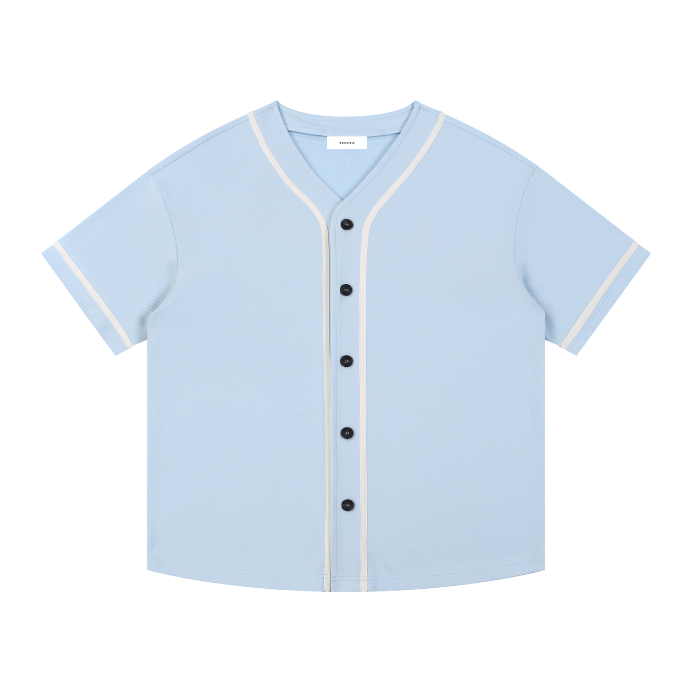 Contrast Piped Button-Up Jersey