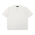 Cotton Knit Short Sleeve Henley T-Shirt