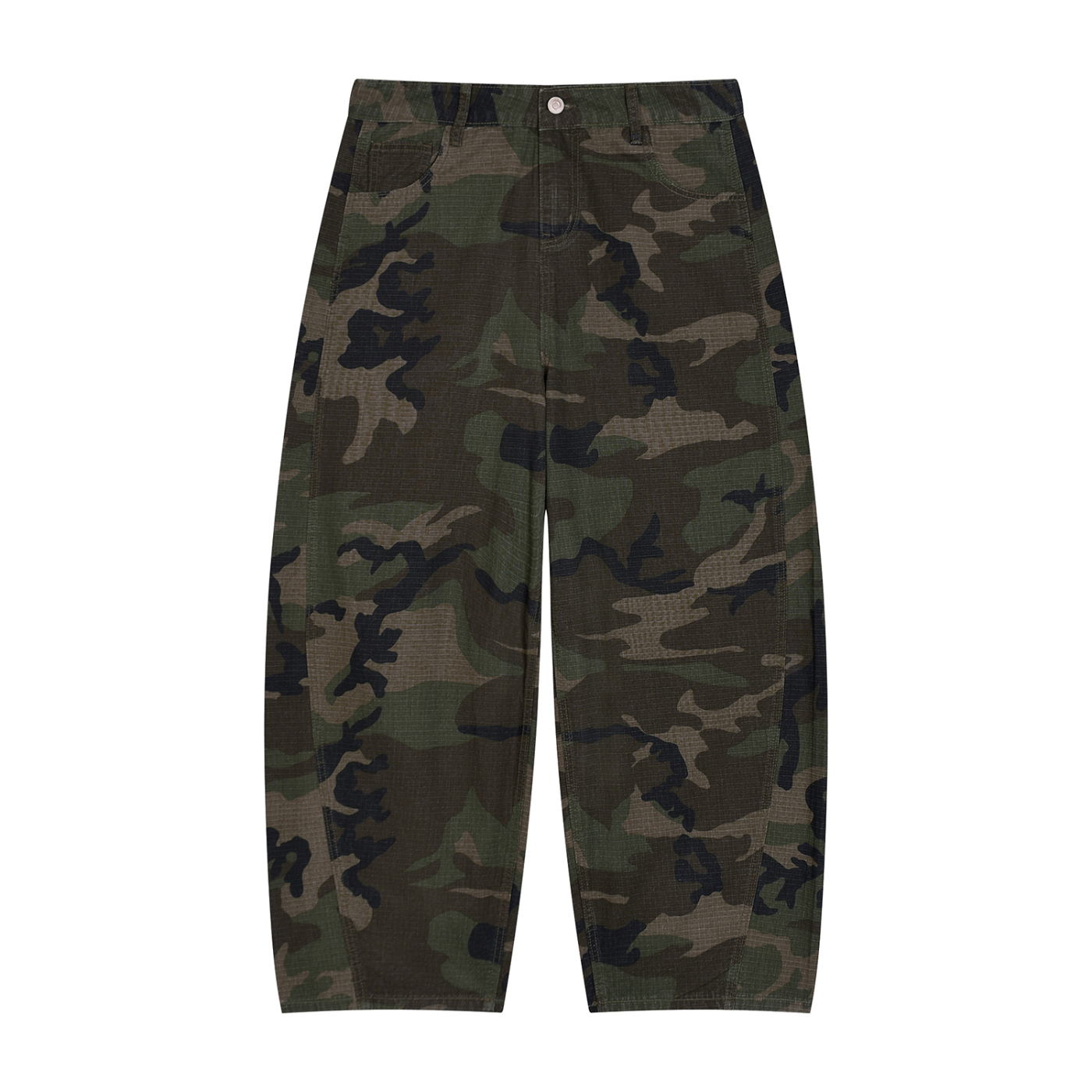 Men’s Camo Barrel Leg Cargo Pants ODMPOD