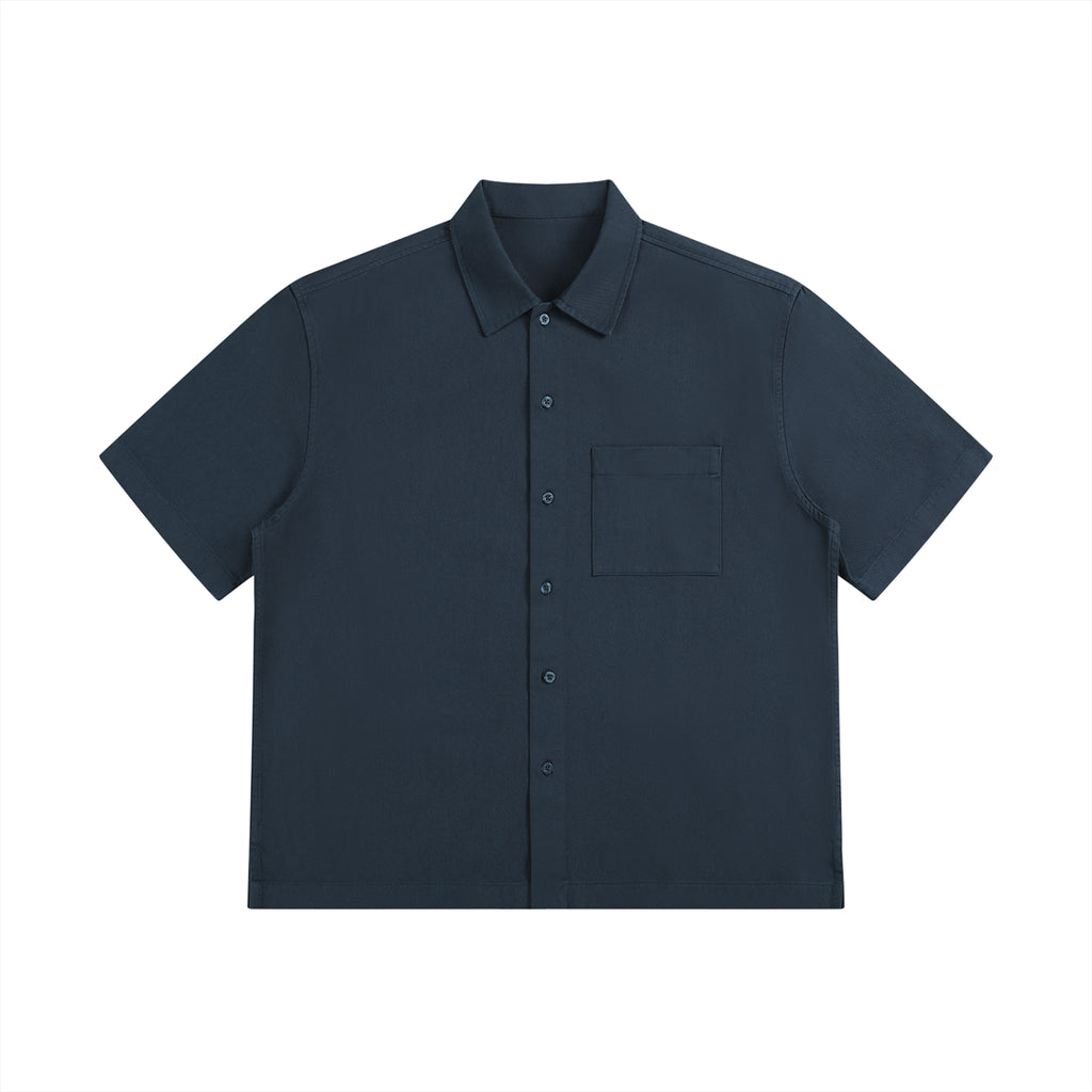 Unisex Boxy Patch Pocket Short Sleeve Shirt