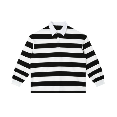 Color Block Stripe Polo Shirt ODMPOD