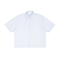 Unisex Striped Boxy Button-Up Shirt