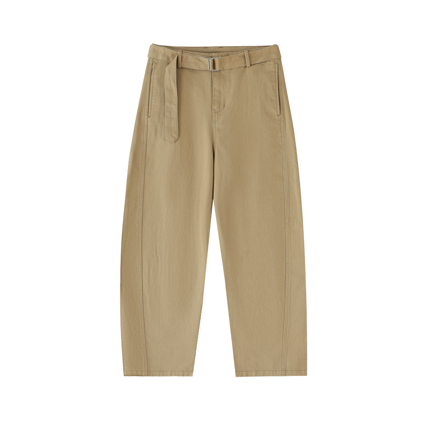 Belted Barrel-leg Chino Pants D o n e s t a t e