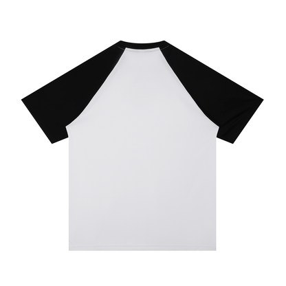 Contrast Raglan Sleeve Mesh T-Shirt D o n e s t a t e