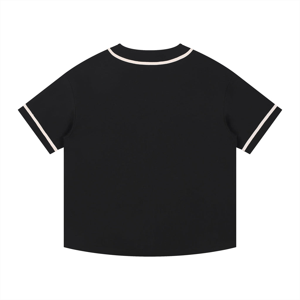 Contrast Piped Button-Up Jersey ODMPOD