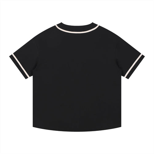 Contrast Piped Button-Up Jersey ODMPOD