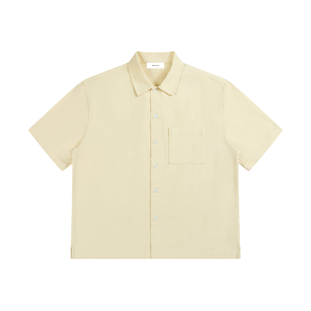 Unisex Boxy Patch Pocket Short Sleeve Shirt