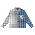 Unisex Oversized Plaid Color Block Shirt ODMPOD