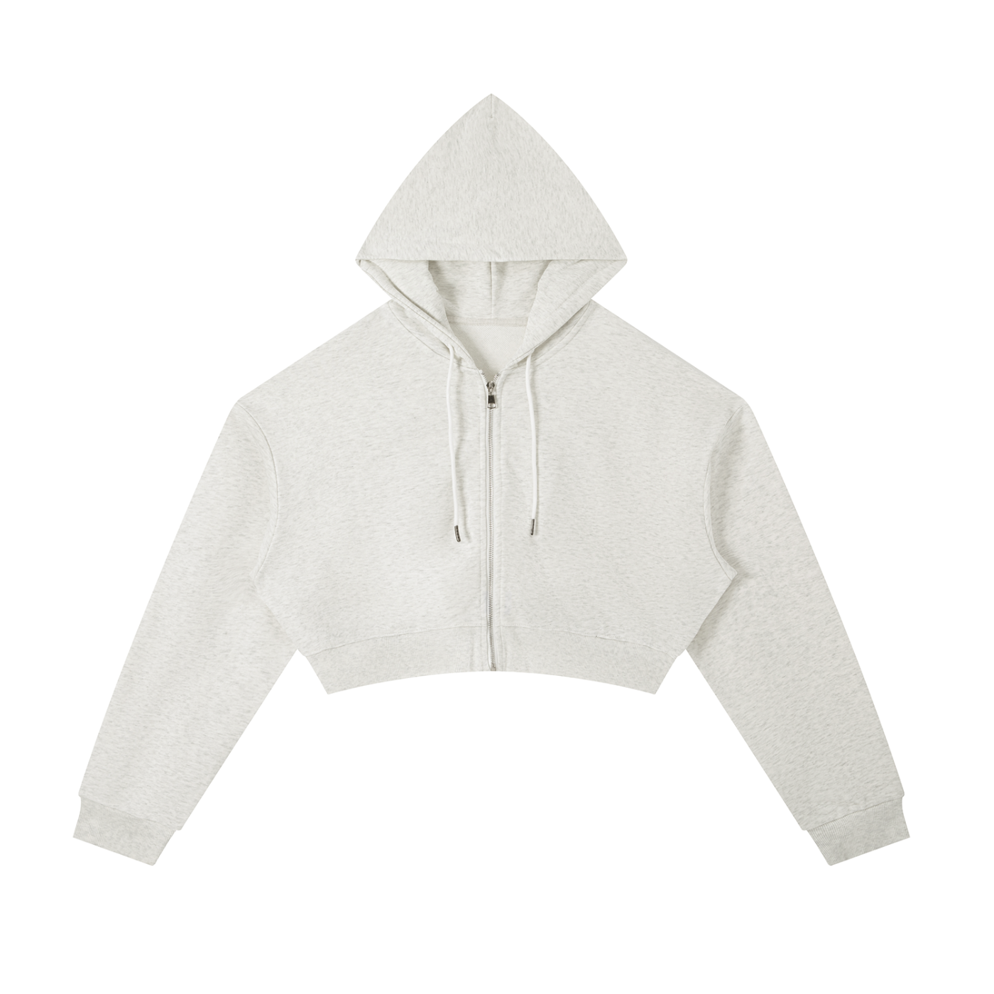 Essential Cropped Zip-Up Hoodie D o n e s t a t e