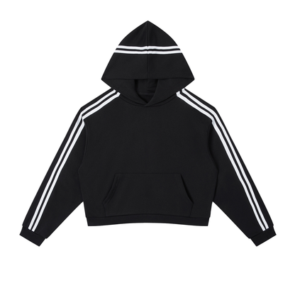 Contrast Side Stripe Cropped Hoodie ODMPOD