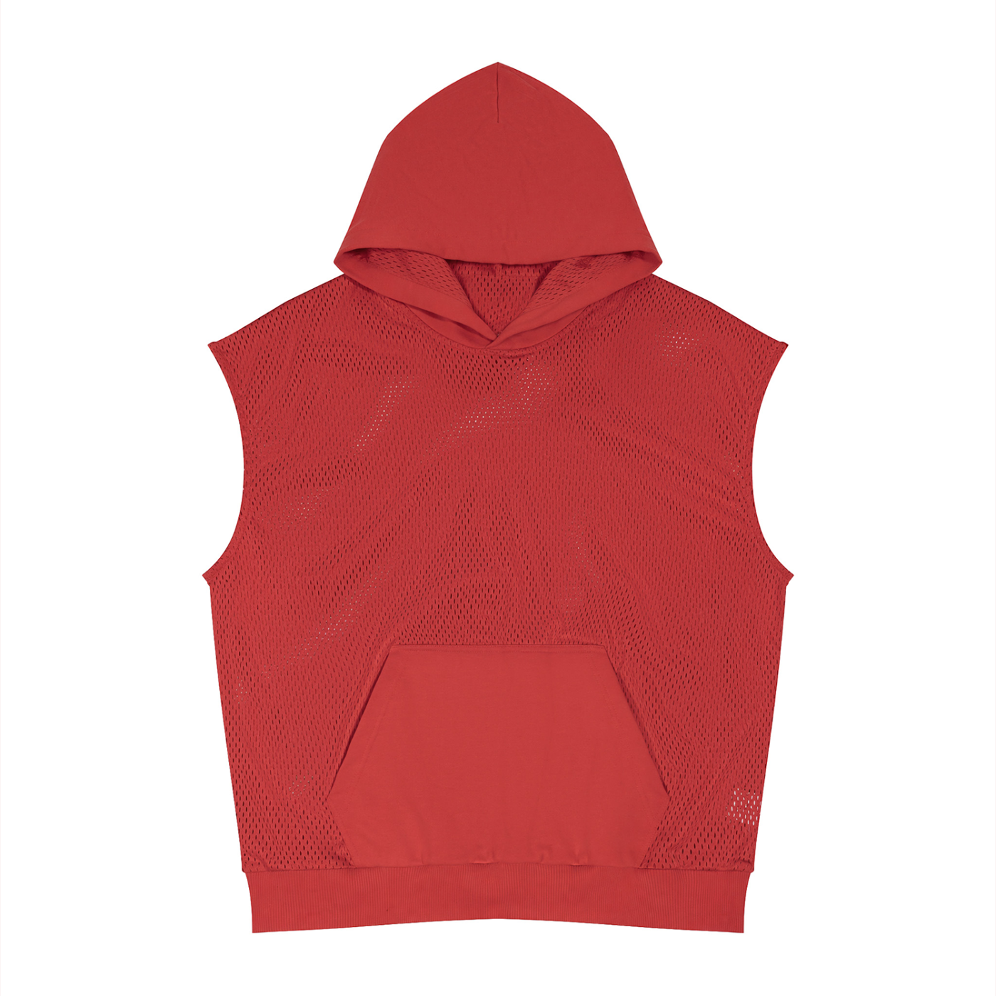 Unisex Panel Mesh Sleeveless Hoodie ODMPOD