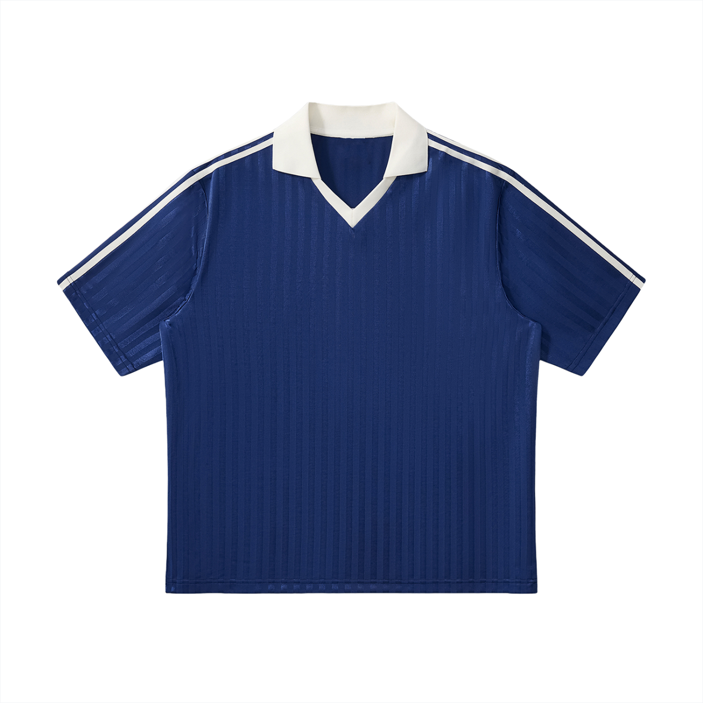 Contrast Collar Striped Soccer Jersey D o n e s t a t e