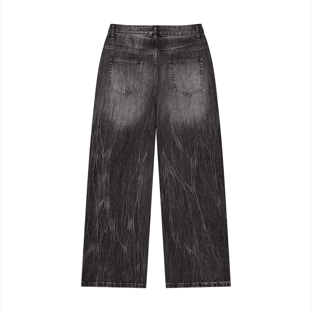 Men’s Vintage Wash Wide Leg Jeans ODMPOD