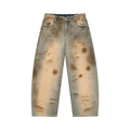 Men’s Vintage Wash Barrel Leg Jeans ODMPOD