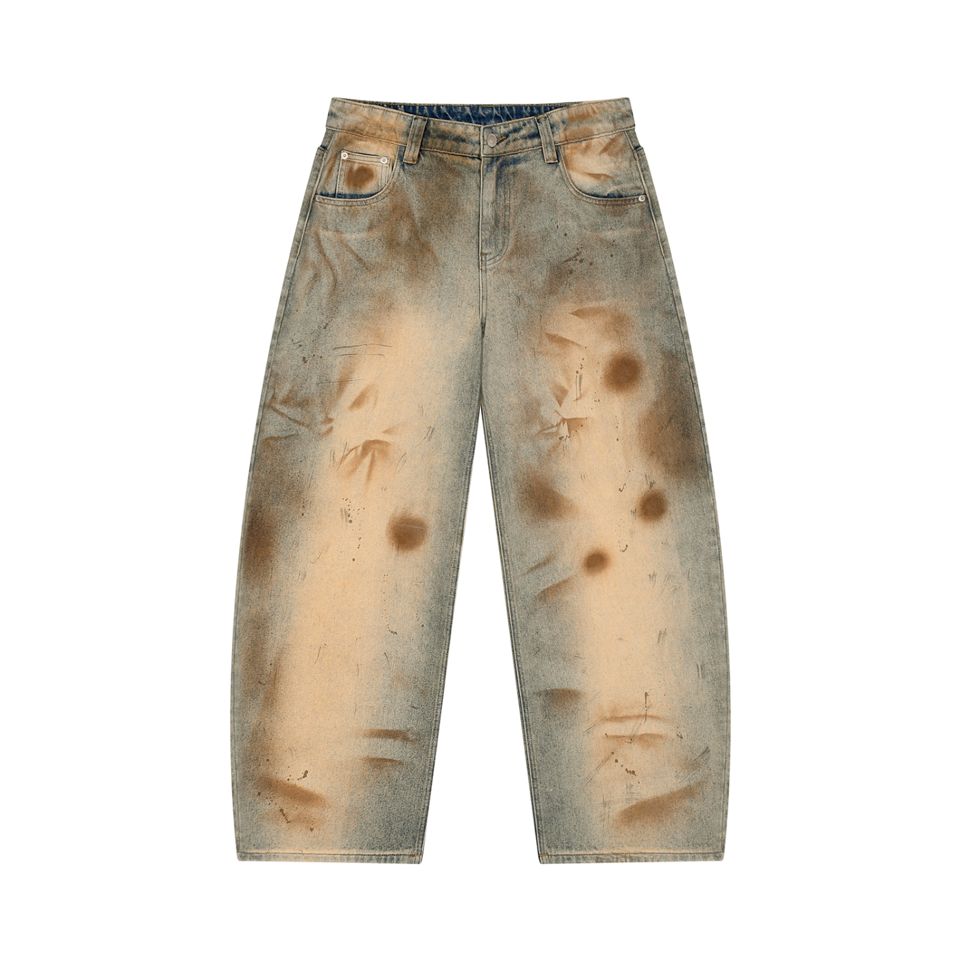 Men’s Vintage Wash Barrel Leg Jeans ODMPOD