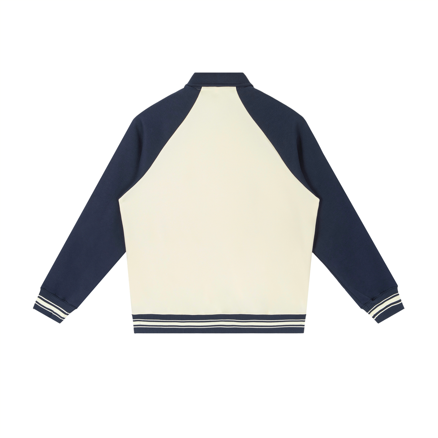 Contrast Raglan Sleeve Baseball Jacket D o n e s t a t e