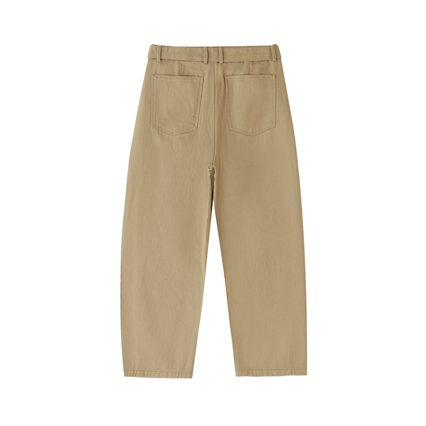 Belted Barrel-leg Chino Pants D o n e s t a t e