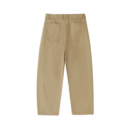 Belted Barrel-leg Chino Pants D o n e s t a t e