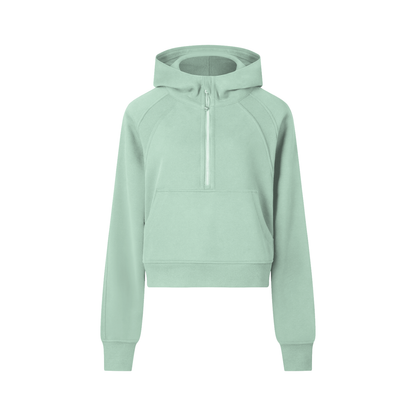 Cropped Half-Zip Hoodie D o n e s t a t e