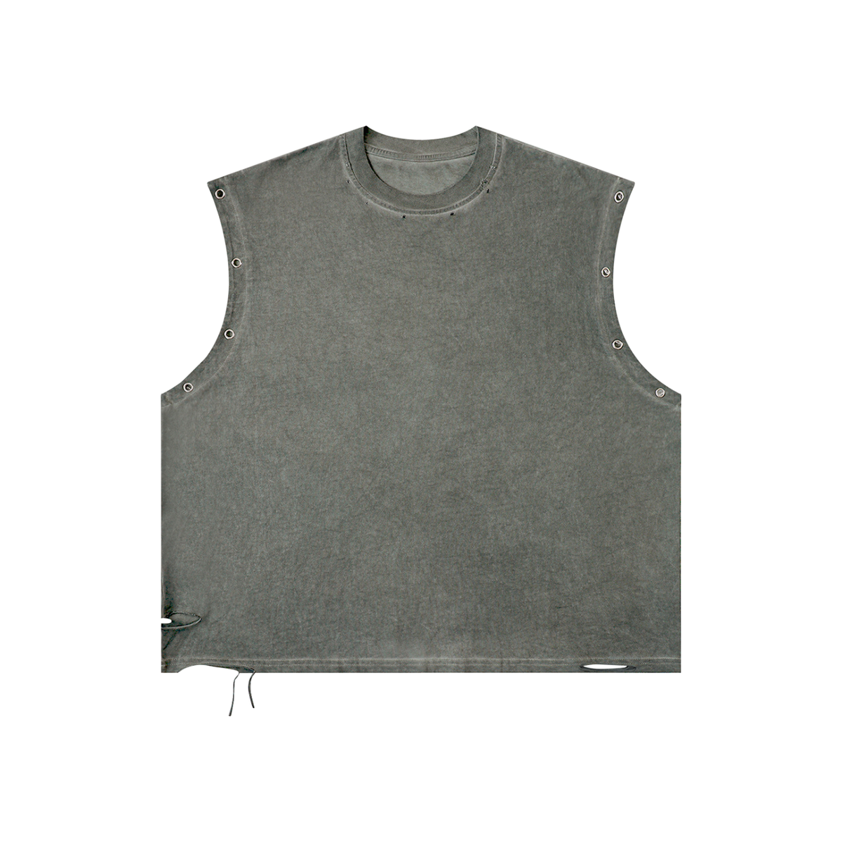 Distressed Grommet Eyelet Tank Top ODMPOD